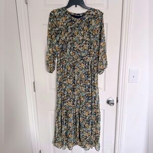LOFT Floral Print Women's Dress, size L